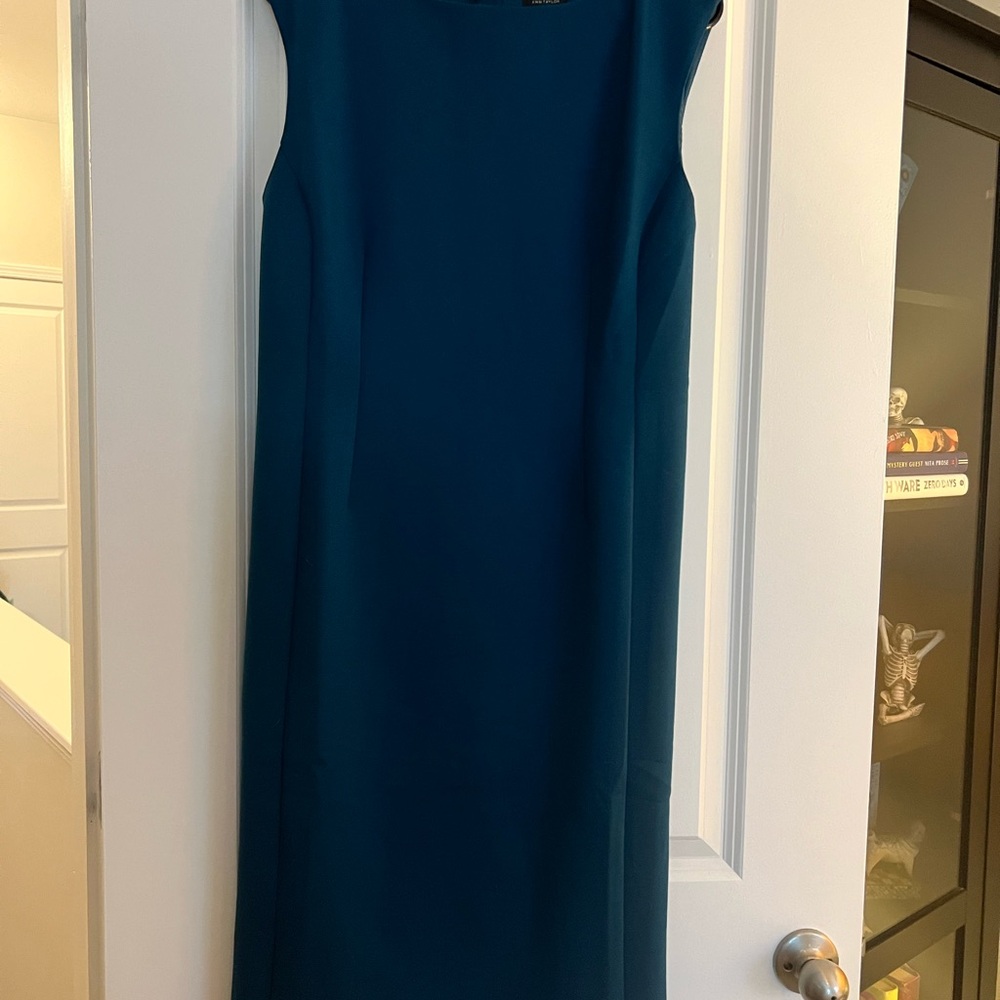 Ann Taylor Teal Midi Dress